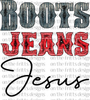 boots jeans Jesus