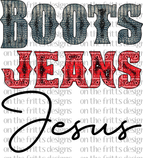 boots jeans Jesus