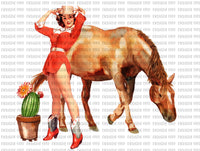 pinup with horse