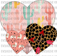 Cactus llama and leopard heart
