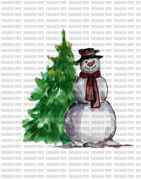 Frosty with tree