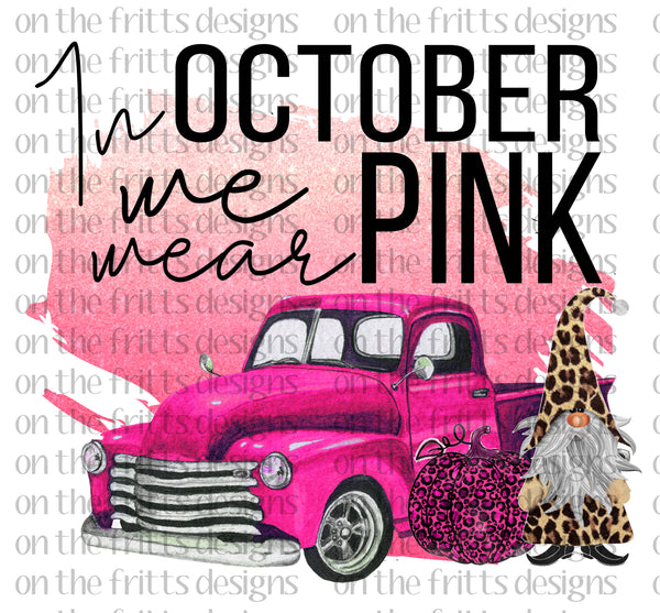 In October we wear pink