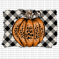 plaid and leopard pumpkin