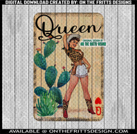 Queen Cowgirl Playing Card