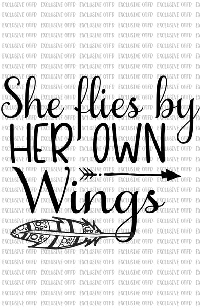 She flies by her own wings