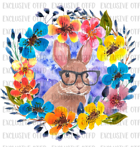 spring wreath with bunny