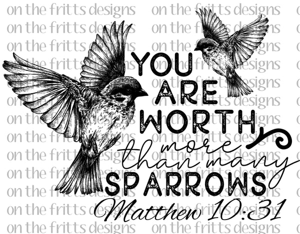 you are worth more than many sparrows